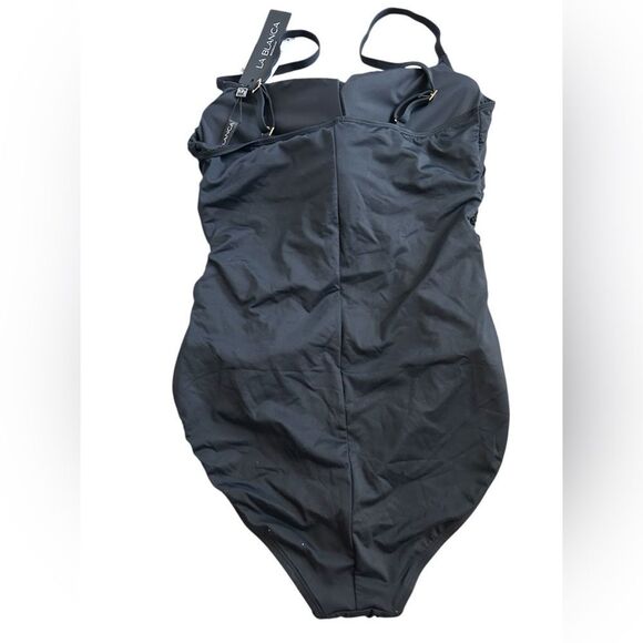 La Blanca Island Goddess Lingerie One Piece - Black, Size 8, NWT - Picture 4 of 10